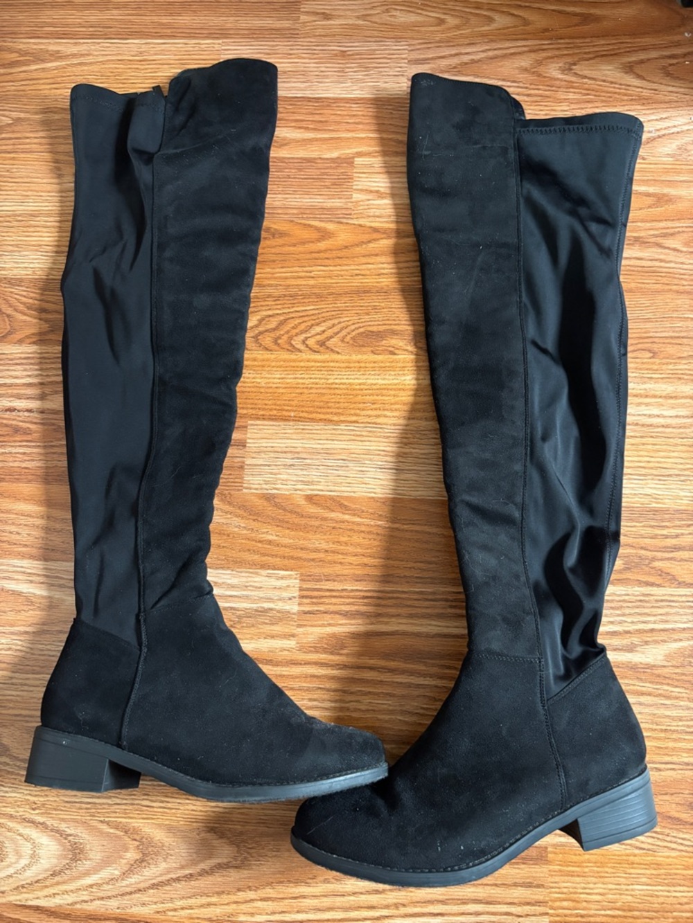 Top Moda Over the Knee Black Boots